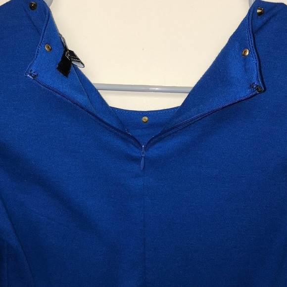 Blue Studded Forever 21 Peplum Top Small - Picture 7 of 8